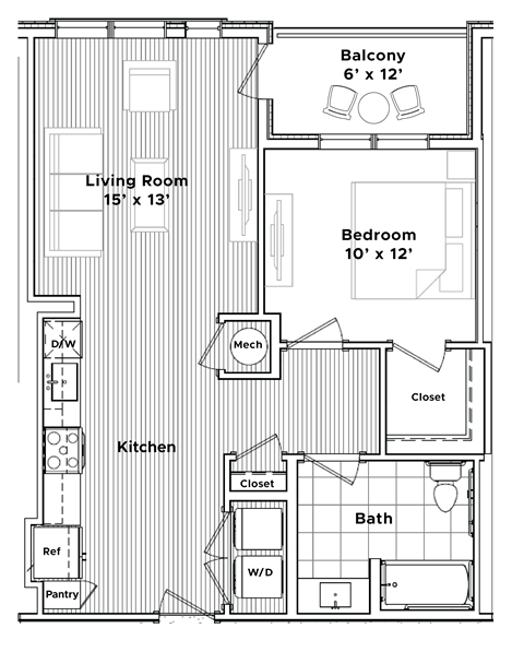 a floor plan of a small house with bedrooms and a living room